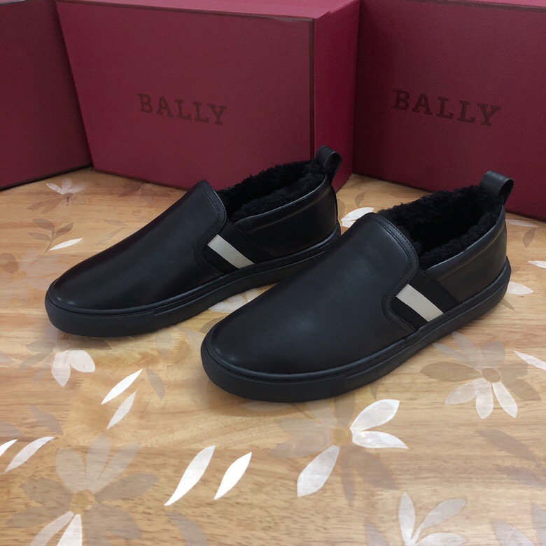 BALLY 발리 수입 소가죽 양털 안감 블랙 스니커즈, HEDERN MEN\\\'S LAMB LEATHER SKATE TRAINER IN BLACK