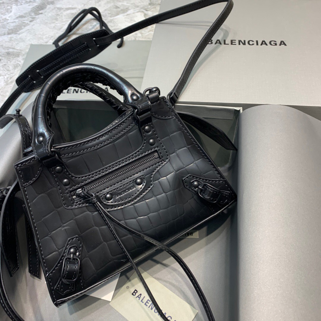 BALENCIAGA 발렌시아가 나노 클레식 미니 탑 핸들 백