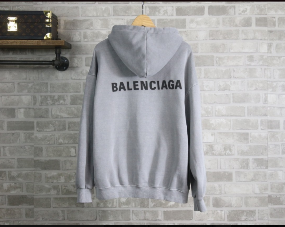 BALENCIAGA 발렌시아가 피그먼트 양기모 후드티