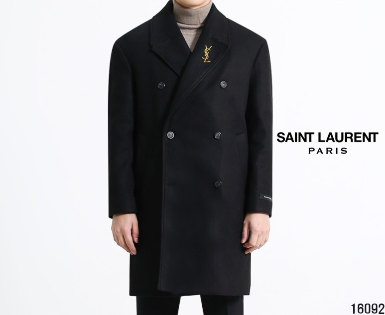 YSL 입생로랑 울 블랜딩 더블 코트