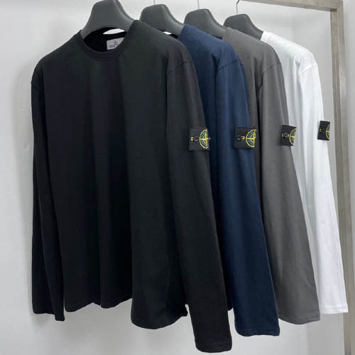 STONE ISLAND 와펜 긴팔티셔츠